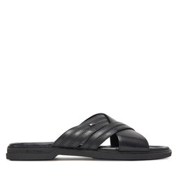 Tommy Hilfiger Şlapi Tommy Hilfiger Premium Hilfiger Cc Lth Sandal FM0FM05504 Negru