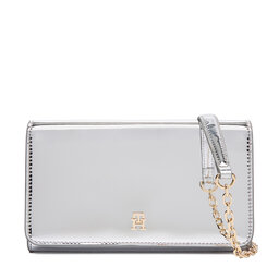 Tommy Hilfiger Bolso Tommy Hilfiger Icon Flap W/Chain Met AW0AW17959 Plata