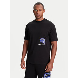 KARL LAGERFELD KARL LAGERFELD Póló 755144 553225 Fekete Regular Fit