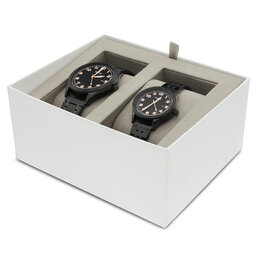 Fossil Набор из 2 часов Fossil His And Her Wylie BQ2471SET Black/Black