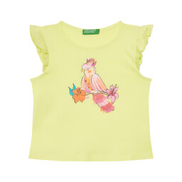 United Colors Of Benetton United Colors Of Benetton Majica 3I1XG10JK Rumena Regular Fit