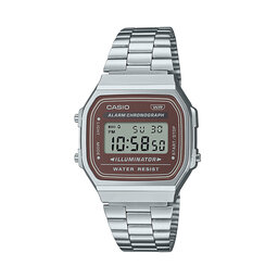 Casio Uhr Casio A168WA-5AYES Silver/Brown