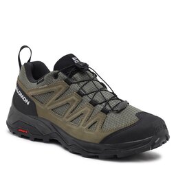 Salomon Chaussures de trekking Salomon X Ward Leather GORE-TEX L47182200 Deep Lichen Green/Black/Olive Night