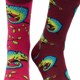 

Високі шкарпетки unisex Funny Socks Chameleon SM1/32 Кольоровий