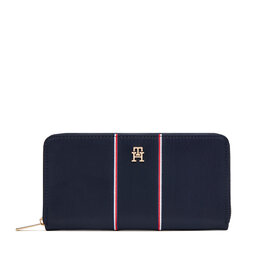 Tommy Hilfiger Didelė Moteriška Piniginė Tommy Hilfiger Th Icon Lrg Za Nylon Corp AW0AW17954 Tamsiai mėlyna