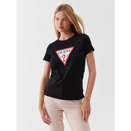 Guess Guess T-Shirt W1YI1B I3Z14 Μαύρο Slim Fit