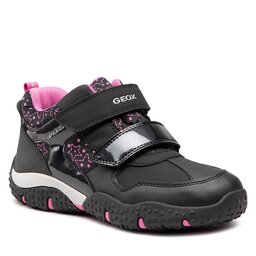 Geox Schnürschuhe Geox J Baltic G. B Abx A J26H1A 0BCMN C0922 D Black/Fuchsia