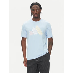 adidas adidas Marškinėliai Lounge Ice Graphic JJ4019 Mėlyna Regular Fit