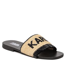KARL LAGERFELD Șlapi KARL LAGERFELD KL82400 Natural Raffia W/Black