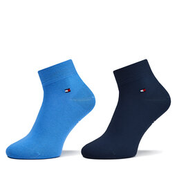 Tommy Hilfiger Sada 2 párů pánských nízkých ponožek Tommy Hilfiger 342025001 Blue/Navy 046