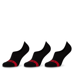 HUGO 3 pares de calcetines cortos para hombre HUGO 50514916 Negro