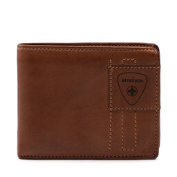 Strellson Голям мъжки портфейл Strellson Upminster Dawson 4010001928 Cognac 703