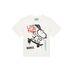 United Colors Of Benetton United Colors Of Benetton T-Shirt 3X1SG10JW Weiß Regular Fit