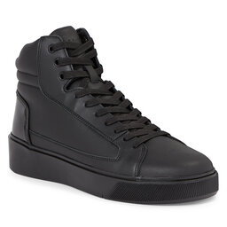 Calvin Klein Сникърси Calvin Klein High Top Lace Up Inv Stitch HM0HM01164 Triple Black 0GJ