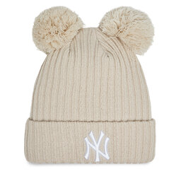 New Era Шапка New Era Wmns Double Pom Beanie Nyy 60364292 Бежов