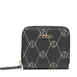 Nobo Portefeuille femme petit format Nobo NPUR-R0010-C020 Czarny Z Kremowym