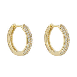 ICED STUFF Ohrringe ICED STUFF Diamond Ring Goldfarben
