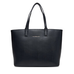 Tommy Hilfiger Handtasche Tommy Hilfiger Th Logotape Tote AW0AW17449 Dunkelblau