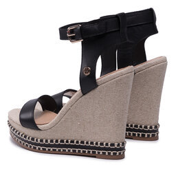 

Босоніжки Tommy Hilfiger Elevated Signature Wedge Sandal FW0FW06296 Black BDS, Чорний