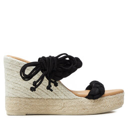 Manebi Espadrilės Manebi Hamptons Two Braided Bands Wedge Espadrilles K 1.0 WE Juoda
