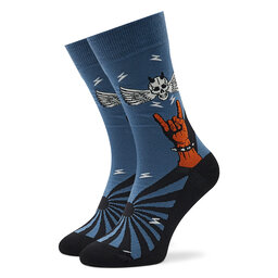 Stereo Socks Κάλτσες Ψηλές Unisex Stereo Socks Flying Skull Μπλε
