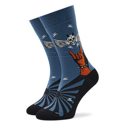 Stereo Socks Skarpety wysokie unisex Stereo Socks Flying Skull Niebieski