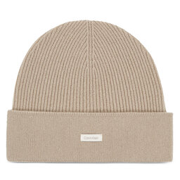 Calvin Klein Шапка Calvin Klein Label Cashmere Beanie K60K611156 Doeskin PBP