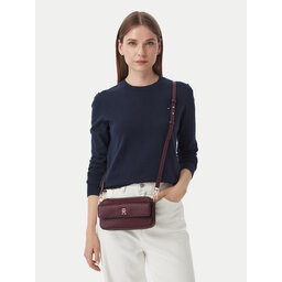 Tommy Hilfiger Handtasche Tommy Hilfiger Th Icon Camera Bag Mono AW0AW18922 Dunkelrot