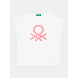 United Colors Of Benetton United Colors Of Benetton T-Shirt 3I1XC10C0 Weiß Regular Fit