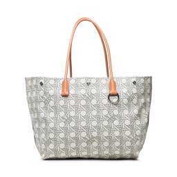 Tory Burch Torebka Tory Burch Canvas Basketweave Tote 139623 Beżowy