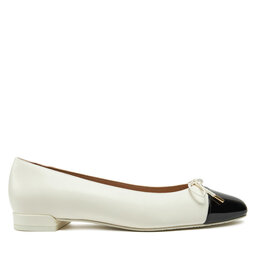 Stuart Weitzman Balerinke Stuart Weitzman Sleek Bow Flat SG888 Écru