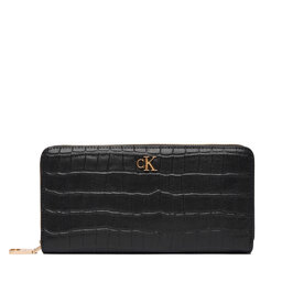 Calvin Klein Гаманець Calvin Klein Ck Croc Long Zip Around LV04F1096G Чорний