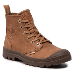 Palladium Schnürstiefeletten Palladium Pampa Zip Lth Ess 76888-252-M Dear Brown