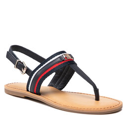 Tommy Hilfiger Basutės Tommy Hilfiger Corporate Webbing Flat Sandal FW0FW06232 Desert Sky DW5