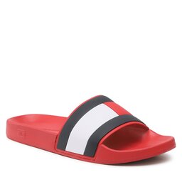 Tommy Hilfiger Nazouváky Tommy Hilfiger Rubber Th Flag Pool Slide FM0FM04263 Primary Red XLG