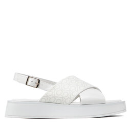 

Босоніжки Calvin Klein Flatform Sanl Moni Mix HW0HW01138 White Mono Mix 0K5, Білий