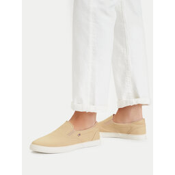Tommy Hilfiger Sneakers aus Stoff Tommy Hilfiger Th Low Profile Slip On FW0FW09103 Beige