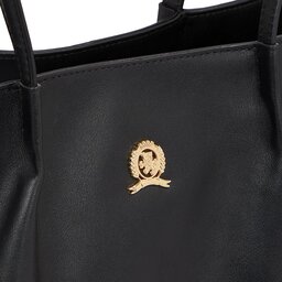 

Сумка Tommy Hilfiger Crest Leather Tote AW0AW15230 Black BDS, Чорний