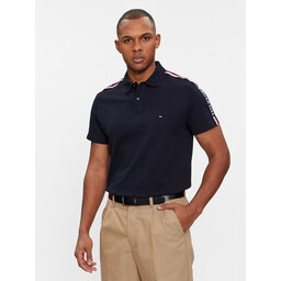 Tommy Hilfiger Tommy Hilfiger Poloshirt Global Stripe Monotype Reg Polo MW0MW33591 Dunkelblau Regular Fit