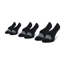 Vans Set de 3 perechi de șosete scurte pentru copii Vans Classic Canoodle VN0A48HCY281 Black/White