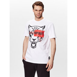 Plein Sport Plein Sport Camiseta SACC MTK6029 SJY001N Blanco Regular Fit