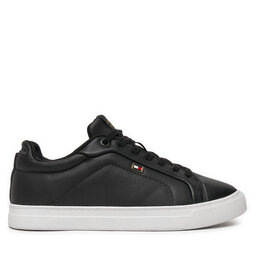 Tommy Hilfiger Sneakersy Tommy Hilfiger Icon Court Sneaker Flag FW0FW08327 Černá