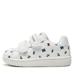 

Снікерcи Tommy Hilfiger Aop Low Cut Velcro Sneaker T1X9-33338-1355 M White/Multicolor X256, Білий