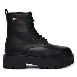 Tommy Jeans Schnürschuhe Tommy Jeans Tjw Platform Boots Wl EN0EN03159 Schwarz
