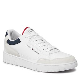 Tommy Hilfiger Sneakers Tommy Hilfiger Th Basket Core Lth Mix Ess FM0FM05058 White YBS