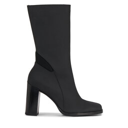 Calvin Klein Jeans Botki Calvin Klein Jeans Heel Zip Boot Lth Wn YW0YW01113 Czarny