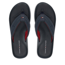 Tommy Hilfiger Zehentrenner Tommy Hilfiger Hilfiger Padded Beach Sandal FM0FM05801 Dunkelblau