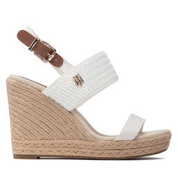 

Еспадрильї Tommy Hilfiger Th Textured High Wedge Sanal FW0FW06441 Ecru YBL, Білий