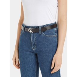 

Жіночий ремінь Calvin Klein Jeans Round Mono Pl Rev Lthr Belt 30Mm K60K611489 Black/Black 01B, Чорний