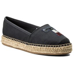 Tommy Hilfiger Espadrilky Tommy Hilfiger Th Sequins Espadrille FW0FW02412 Midnight 403